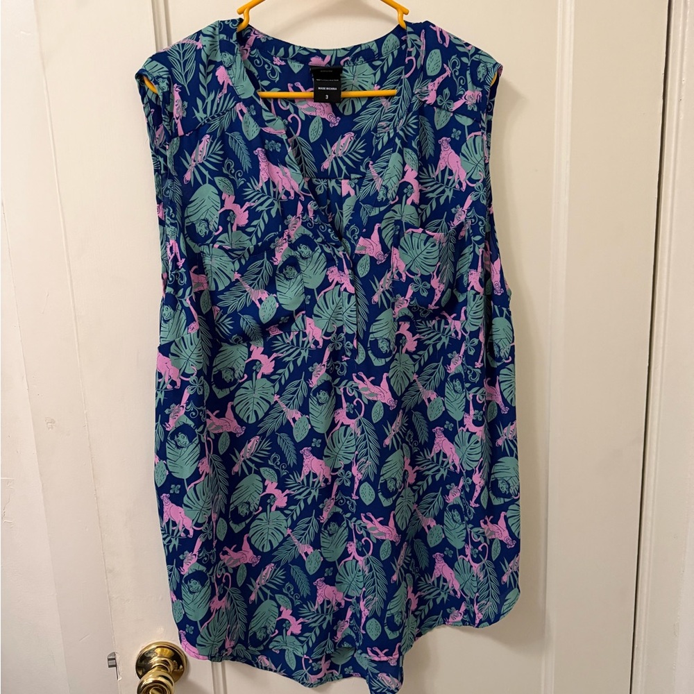 torrid Navy Tropical Print Disney Jungle Book Tank